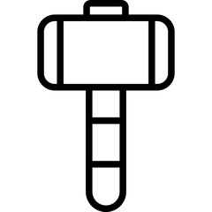 Fototapeta premium Hammer Vector Line Icon