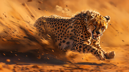 Feeling the rush of wind as a cheetah dashes by.