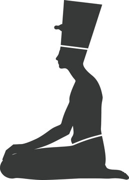 recommend clip art: Silhouette single ancient egyptian hieroglyphs symbol logo black color only