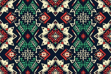 Beautiful embroidery.geometric ethnic oriental pattern traditional .Aztec style,abstract,vector,illustration.design for texture,fabric,clothing,wrapping,fashion,carpet,print