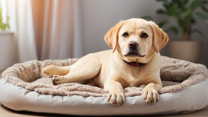 Dog Laying Down on Dog Bed