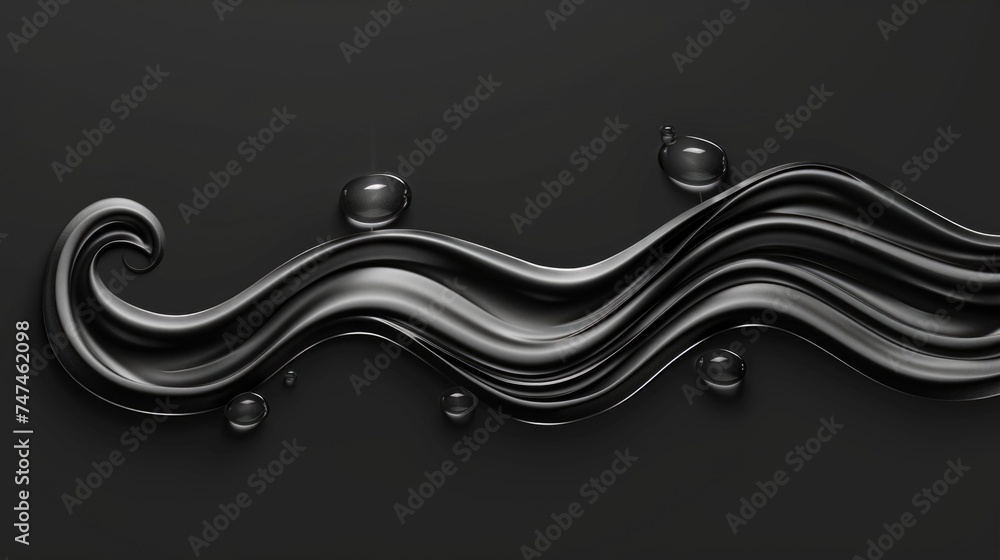 Poster a black and white photo of a wave of liquid, suitable for various design projects