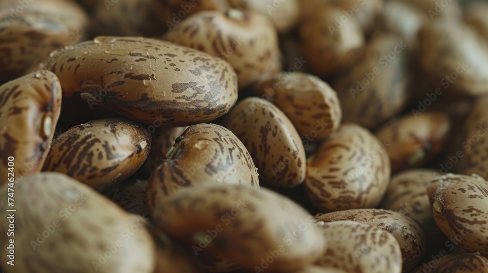 Poster a pile of beans stacked on top of each other. suitable for food and agriculture concepts