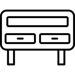 Cabinet Vector Line Icon