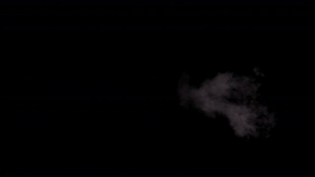 Realistic Muzzle flashes straight fire montage with smoke effect. Automatic fire Realistic gun shot muzzle flashes set with Isolated on black background Alpha