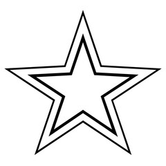 Star within a star, a simple vector illustration of an icon