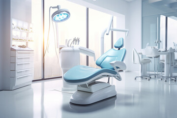 Modern dental clinic, dentist office. AI generated. - obrazy, fototapety, plakaty