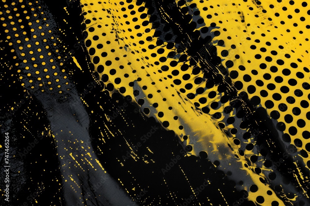Poster detailed close up of a yellow and black textured background, suitable for various design projects