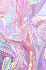 Textura de tela iridiscente brillante color rosa pastel formando pliegues. Atractivo fondo abstracto  - obrazy, fototapety, plakaty