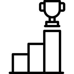 Podium Vector Line Icon