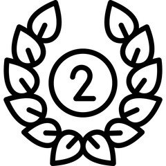 Laurel Wreath Vector Line Icon