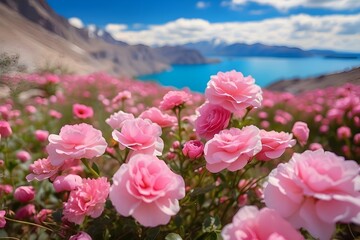 pink tulips in the spring