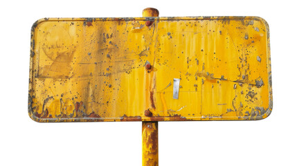 Yellow Street Sign on Wooden Pole