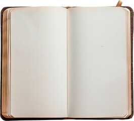 Blank Open Notebook Ready for Creative Entries or Note-Taking - obrazy, fototapety, plakaty