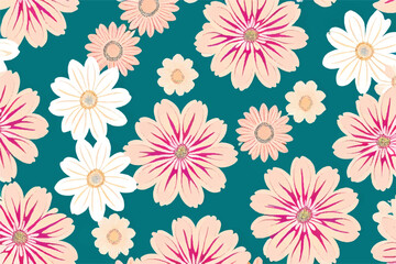 Fototapeta na wymiar Beautiful Floral background. Abstract Floral art. Beautiful vintage floral pattern art and design. Abstract flower art illustration. vector illustration. Seamless pattern. Vector flowers pattern.