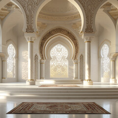 Fototapeta na wymiar elegant Arabian mosque interior
