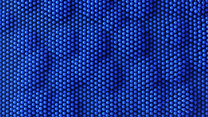 Abstract background or backdrop of lots of blue details on dark. Physical pixel art. Concept of the...