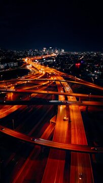 Vid&eacute;o autoroute Montr&eacute;al de nuit 