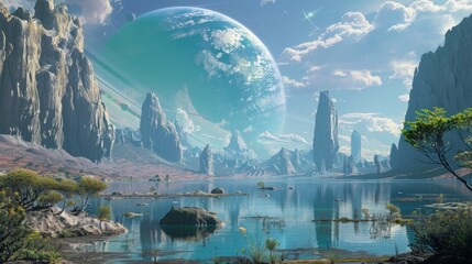 Space explorers discover a planet with ecosystems mirroring Earths ancient biomes