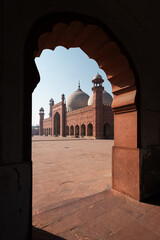Historic landmark Badshahi Mosque in Lahore, Pakistan. - 747471433
