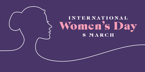 8 March International Women's Day. Banner concept for women day. vector illustration design.