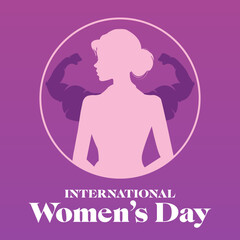 Fototapeta na wymiar International Women's Day. concept of strong women. vector illustration design.