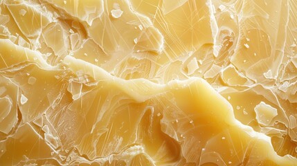Textured beeswax surface with translucent areas and crystalline structure. - obrazy, fototapety, plakaty
