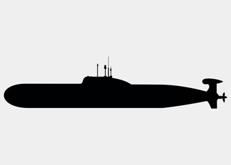 submarine vector icon isolated on white background