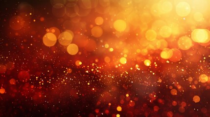 Abstract Background blur bokeh banner red and gold , red background, bokeh flare light  graphic banner