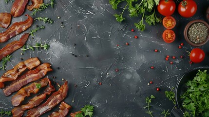 delicious bacon - obrazy, fototapety, plakaty