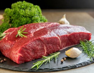 Fototapeta premium Rohes Rinder Filet Steak schön angerichtet 