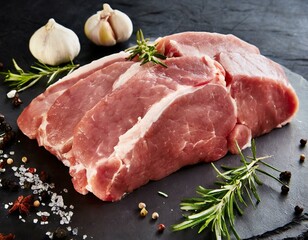 Rohes Schweine Filet Steak schön angerichtet
