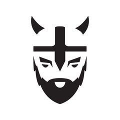 viking warrior icon logo vector