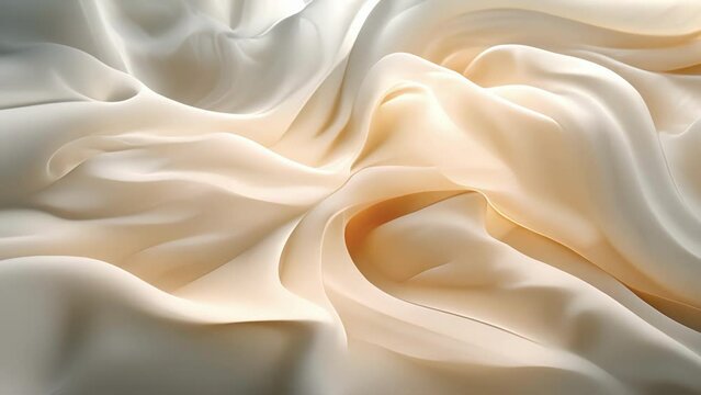 Closeup of a patterned texture of light on a cled fabric revealing the intricate folds and creases amidst the soft glow.