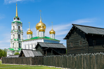 The stone fortress in the center of Tula is the Tula Kremlin. Assumption Cathedral and siege courts...