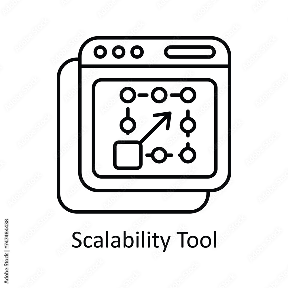 Poster scalability tool vector outline icon design illustration. graphic design symbol on white background 