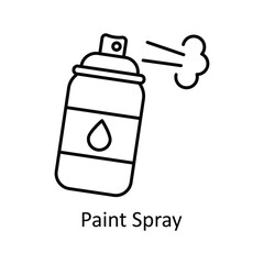 Paint Spray vector outline Icon Design illustration. Graphic Design Symbol on White background EPS 10 File