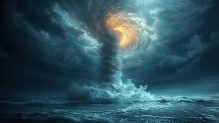 tornado over the sea