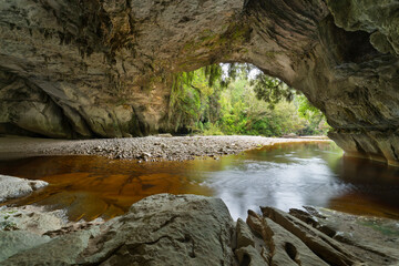 Moria Gate Arch,  Oparara Basin, Kahurangi Nationalpark, West Coast, Südinsel, Neuseeland, Ozeanien