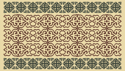 Kazakh nomadic tribes on background