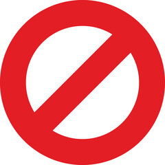 Prohibition sign. Blank for design on an isolated background. Graphic resource for the designer - obrazy, fototapety, plakaty