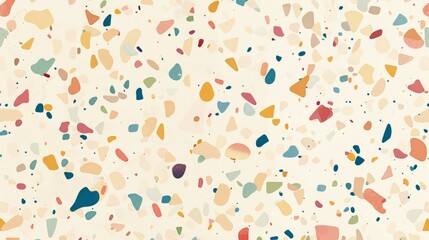 Terrazzo marble flooring seamless texture. Natural stones, granite, marble, quartz, limestone, concrete. Beige background with colored chips ,material for decoration