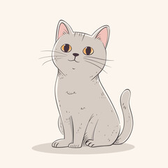 Cute And smile cat illustration vector