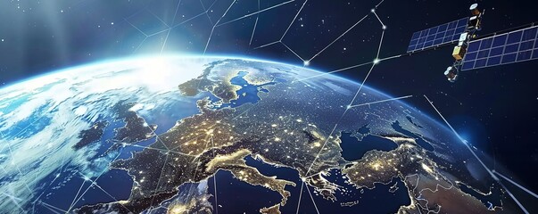 Celestial Connections:Europe Enveloped by an Interconnected Satellite