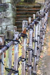 japanese style bamboo fence panel.