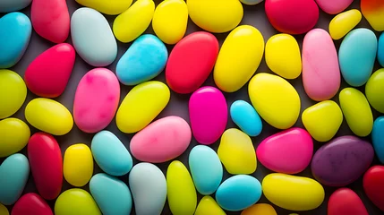 Fototapeten Vibrant Colored Pebbles © DavoeAnimation