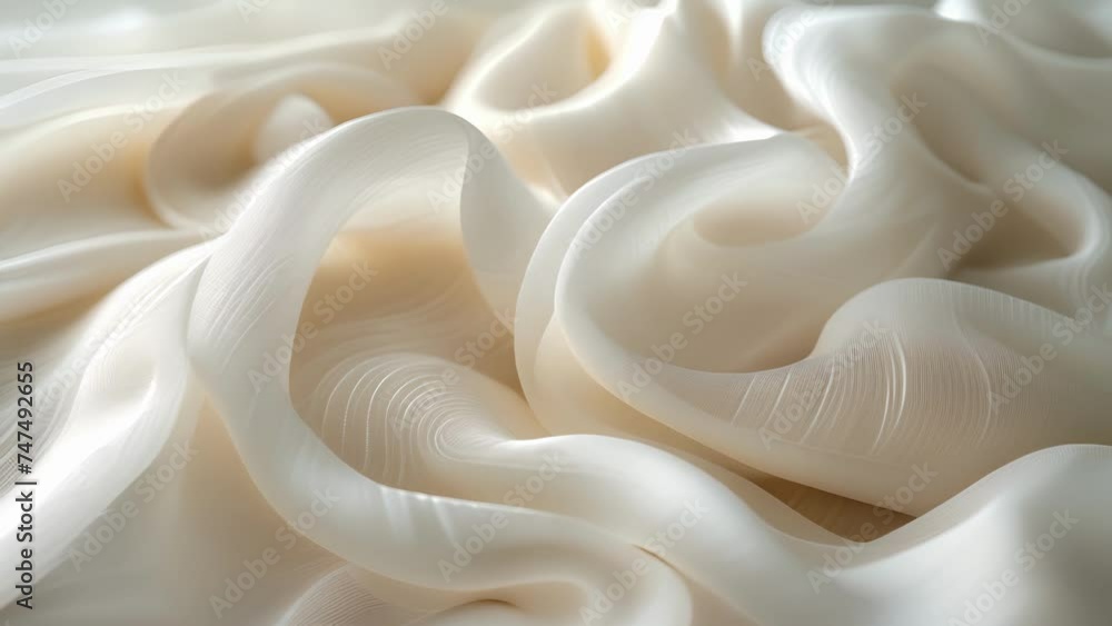 Poster texture of delicately cled fabric creating a soft wavy effect in neutral tones.