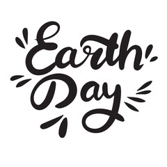 Fototapeta premium World Earth Day inscription. Handwriting text banner World Earth Day. Hand drawn vector art.