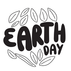 Obraz premium World Earth Day inscription. Handwriting text banner World Earth Day. Hand drawn vector art.