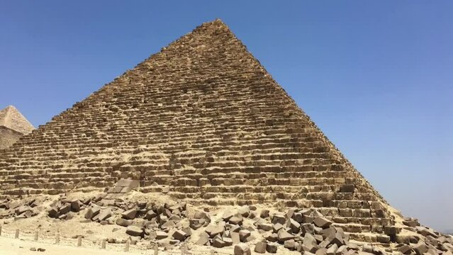 Close up at the pyramids of Giza.